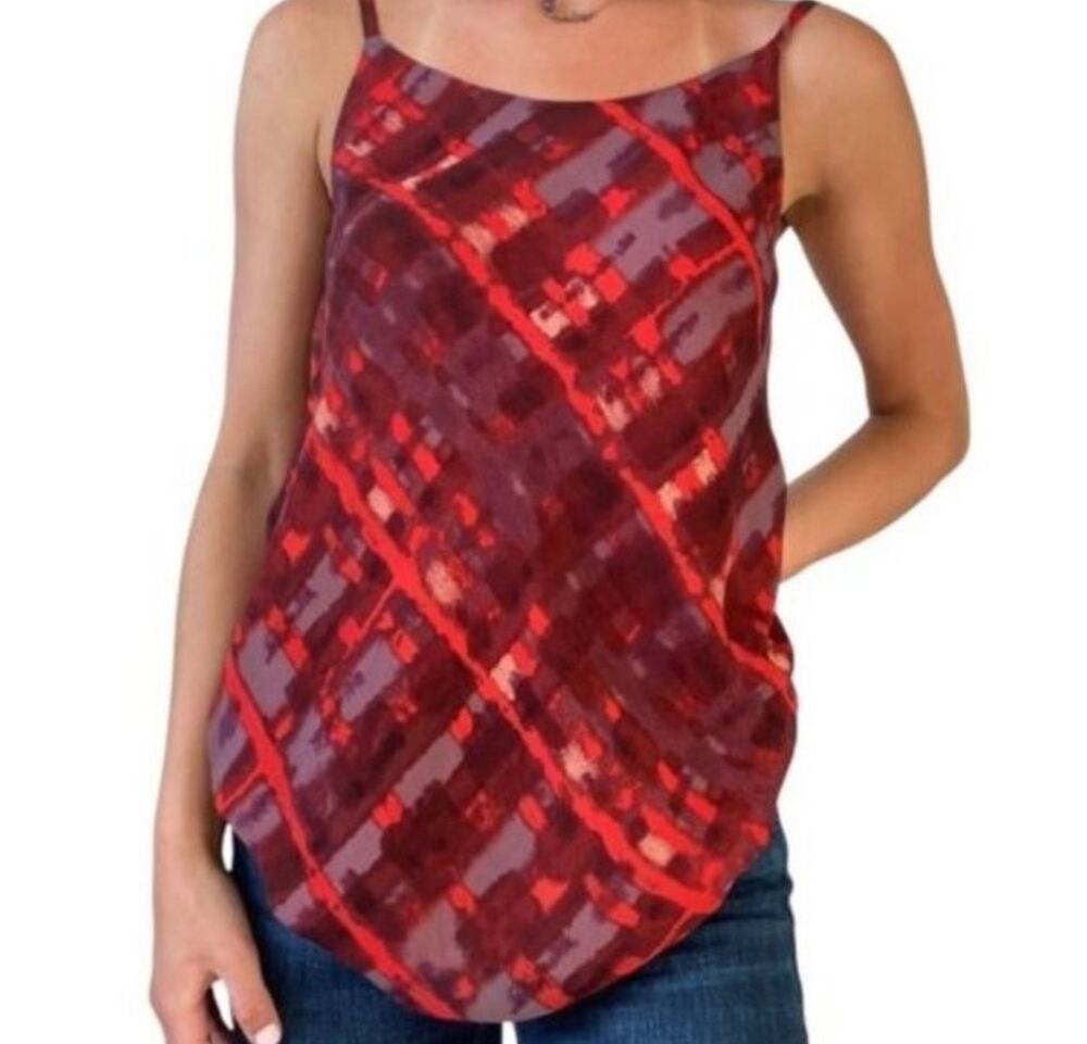 Cabi Women's Cherish Top Size S Red Tank Blouse Style #3088
